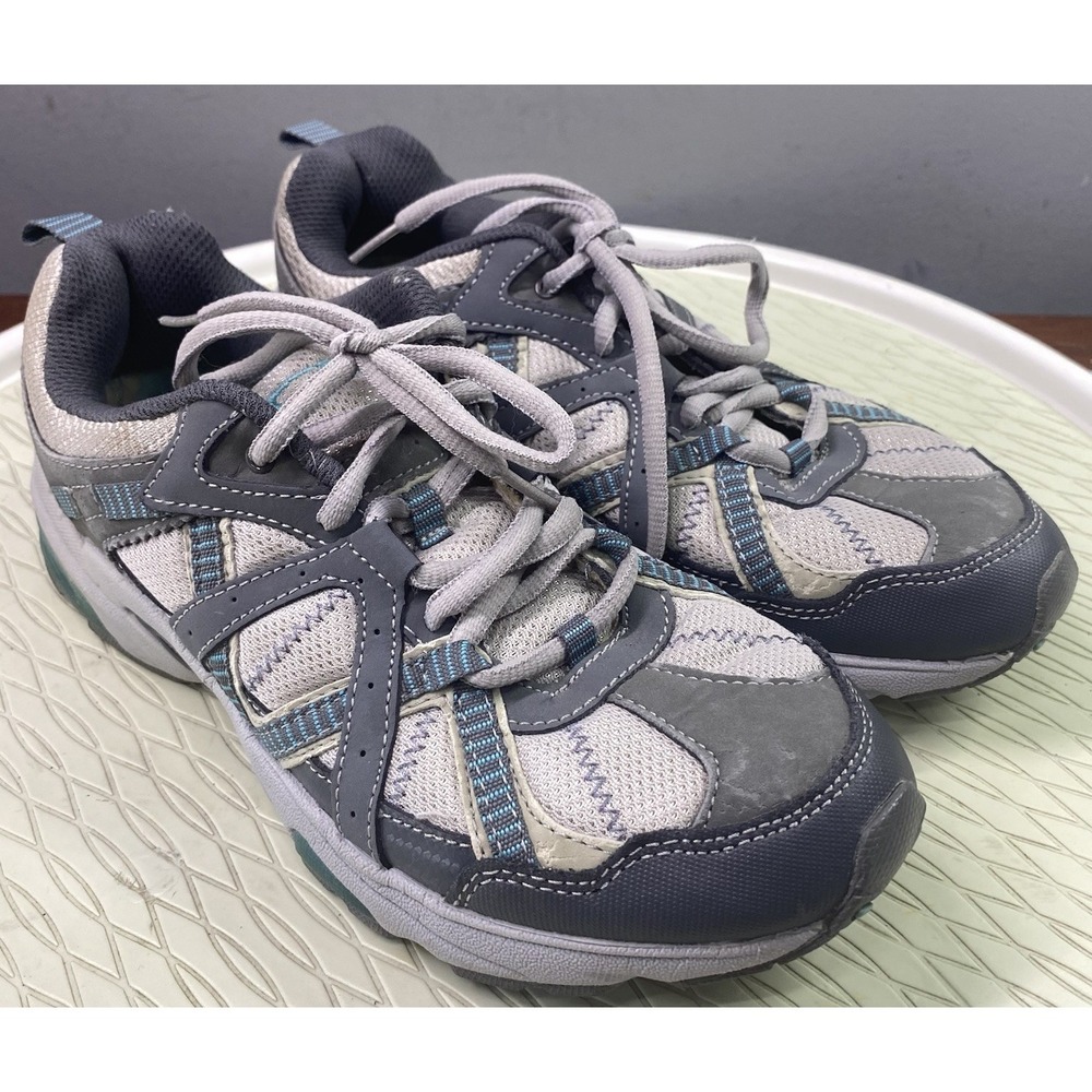 C9 Champion Women's Leather Shoes White Gray Blue Athletic Sneakers Size‎ 9